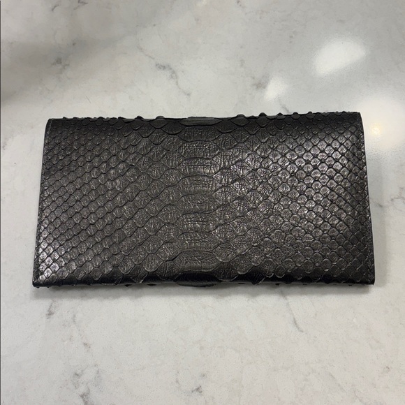Black Python Satchel Wallet - Picture 2 of 5